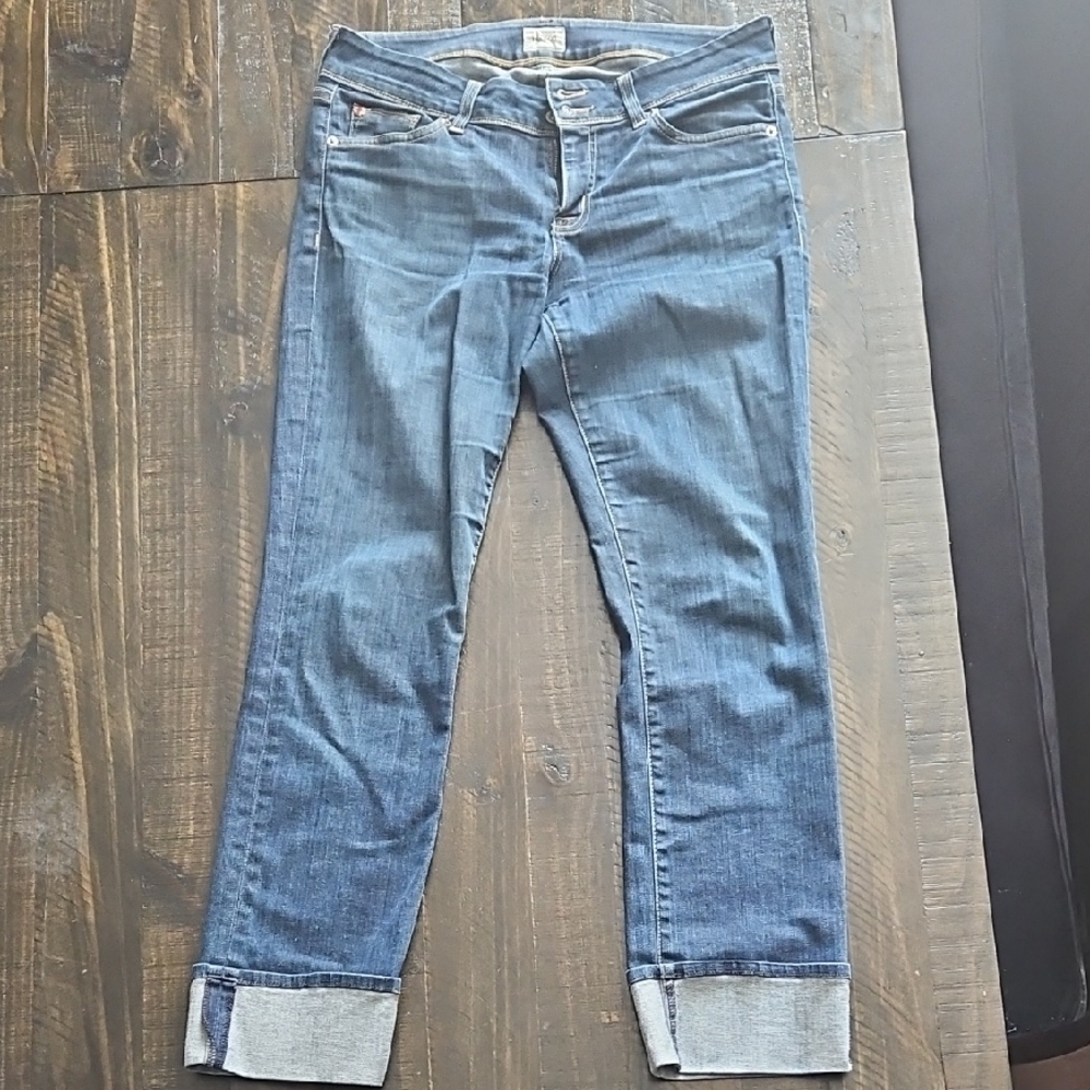 Hudson Jeans Blue Ankle Cropped Denim